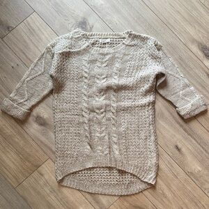 JJ BASICS Quarter Sleeve Knit Lightweight Soft Crew Neck Sweater Top